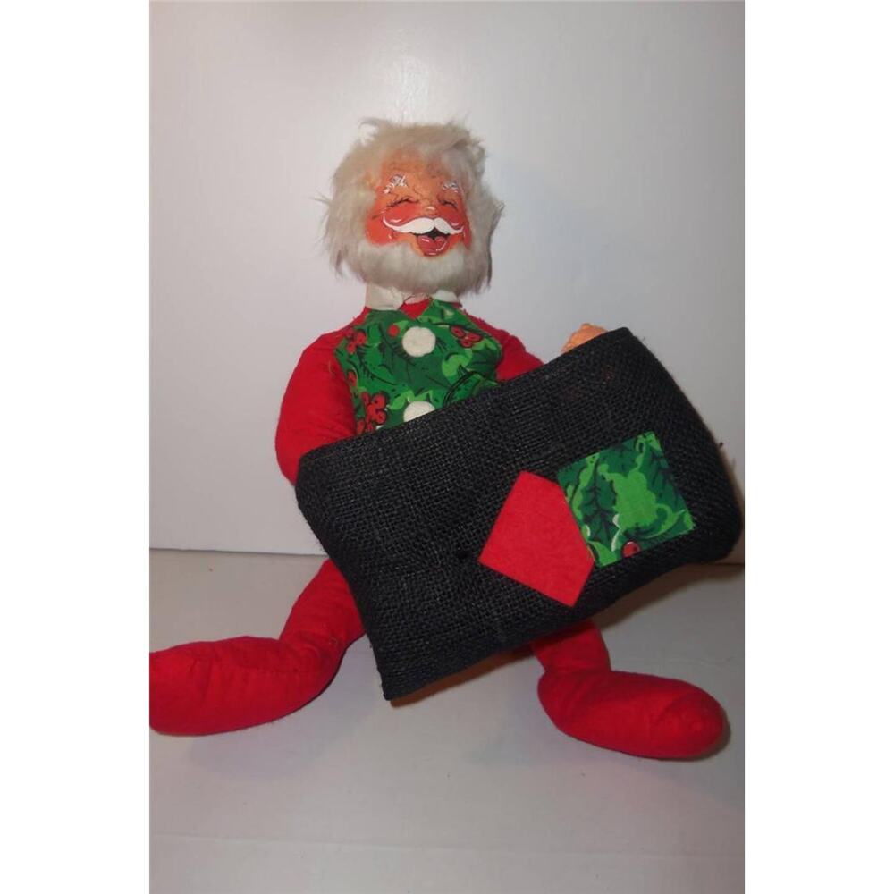 Vintage 1971 Annalee Mobilitee Santa Christmas Doll Sitting Stuffed -1113T20